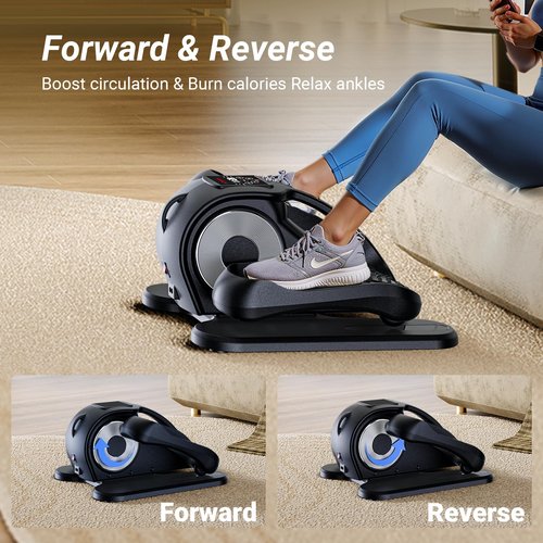 UTRYUP Under Desk Elliptical Machine, Electric Elliptical Machine While Sitting for Seniors with Remote Control, 12-Speed Adjustable & Quiet Operation, Compact Pedal Exerciser for Home or Office Use