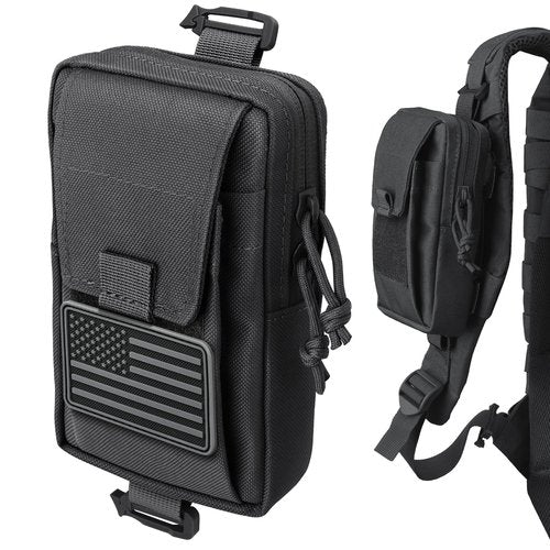 LIVANS Tactical Backpack Accessories Pouch, Molle Accessories Shoulder Strap Attachment Pouches Utility EDC Phone Pouch Sport