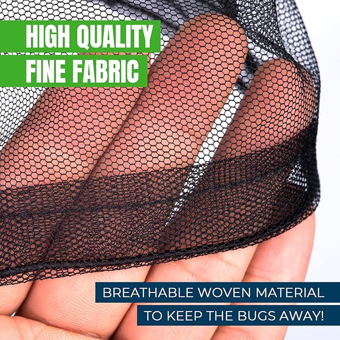 MEKKAPRO Mosquito Netting for Camping with Carry Bag, Mosquito Net Tent, Compact and Lightweight Bug Net for Camping, Mosquito Netting for Bed, Fits Sleeping Bags, Tent, Bed (Single)