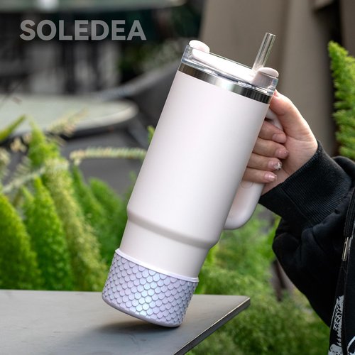 Soledea Silicone Boot for Stanley 20-40 oz & Hydro Flask Water Bottle 12-24 oz, Anti Slip Bottom Cover Sleeve for Tumblers Bottom of 2.83-2.95in