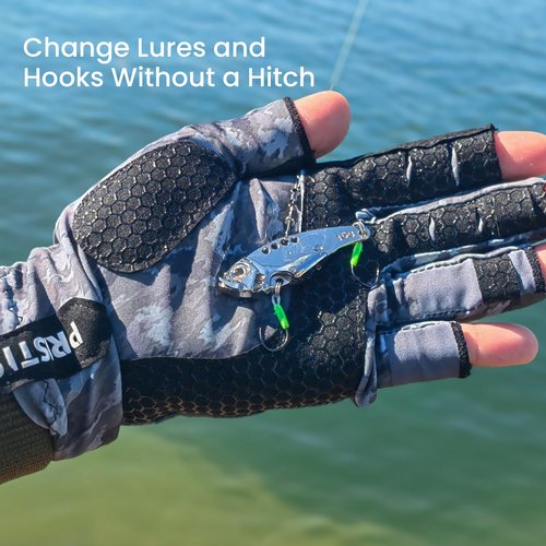 Pristis Half-Finger Fishing Gloves, UPF 50+ Breathable Quick Drying UV Protection Thin Fingerless Sun Gloves for Women Men, Fly Fishing Kayaking Hunting Hiking Saltwater, Wasteland CAMO, L-XL