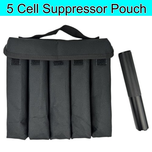 newganbo 5 Cell Suppressor Pouch Silencer Transport bag Suppressor Storage Case Durable & Lightweight for Range and Tactical Use