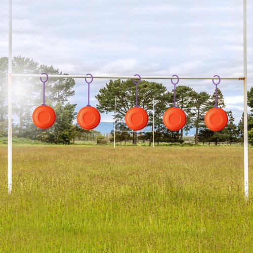 MORIVERO 30 Pcs Clay Pigeon Holders for Clay Targets, Versatile Purple Pigeon Hooks for Shooting Practice Outdoors
