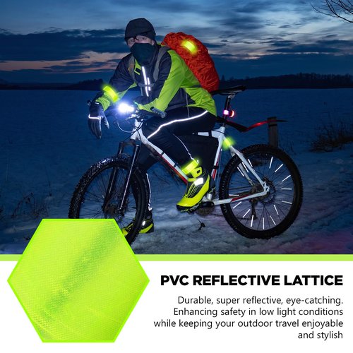 Halloscume 12 Pcs Reflective Arm Bands 15.75 in Reflective Snap Bands Slap Bracelets High Visibility Safety Ankle Strips for Night Walking Cycling Running Jogging Hiking(Green)
