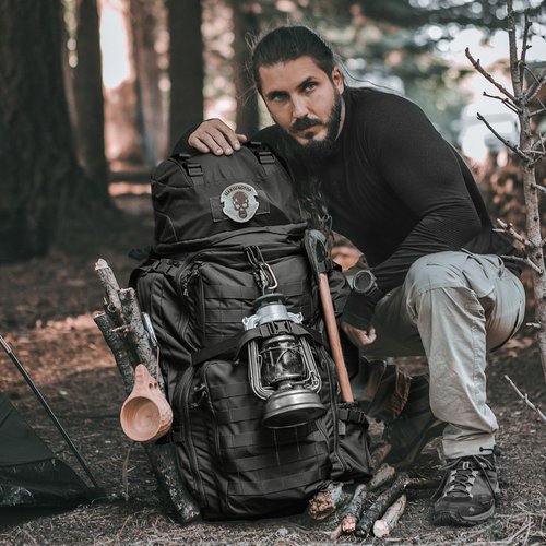 Mardingtop 75L Military Internal Frame Backpack for Men, Cordura Tactical Backpack with Recco for Snowboarding,Hiking,Camping