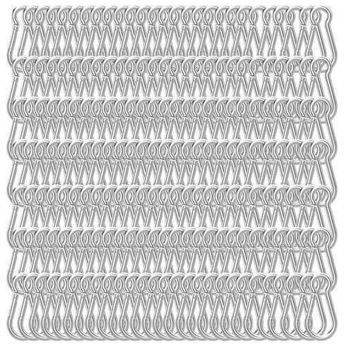 100PCS M8 Spring Snap Hook Carabiner, 3" x 5/16" Heavy Duty Galvanized Steel Carabiner Clips, 470LBS Capacity Spring Quick Links Clips for Camping Hiking Hammock Swing and Outdoor Activities