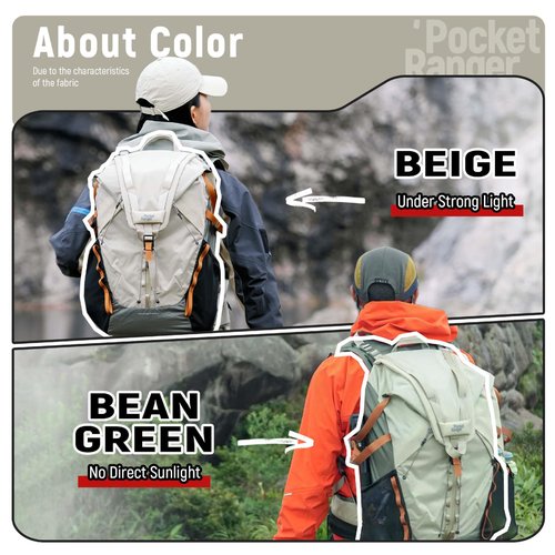 VSGO Pocket Ranger Expandable 25L-33L Photography & Outdoor Backpack – Lightweight Camera Bag for Hiking, Mountaineering, Travel
