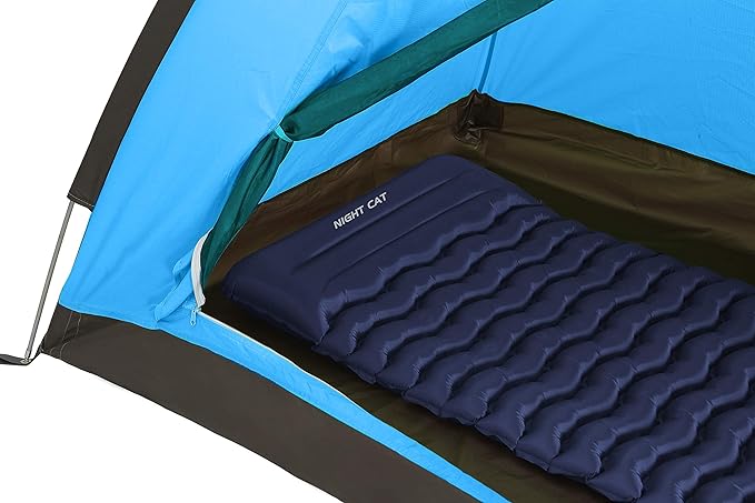 Night Cat Backpacking Tent for One 1 to 2 Persons Lightweight Waterproof Camping Hiking Tent for Adults Kids Scouts Easy Setup Single Layer 2.2x1.2m