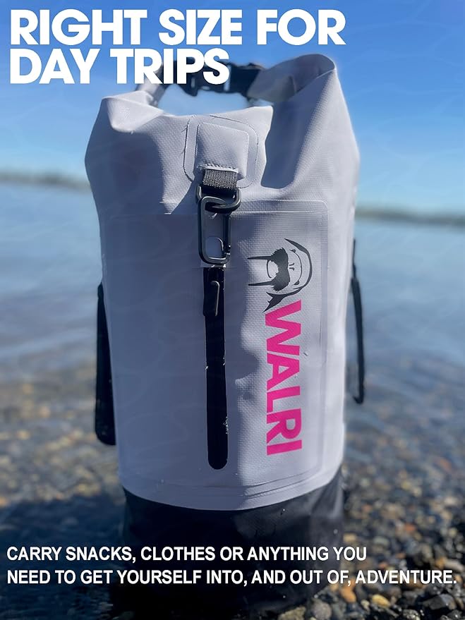 WALRI 20L Waterproof day pack for Sports, Surf, Turf and Dirt (Grey)