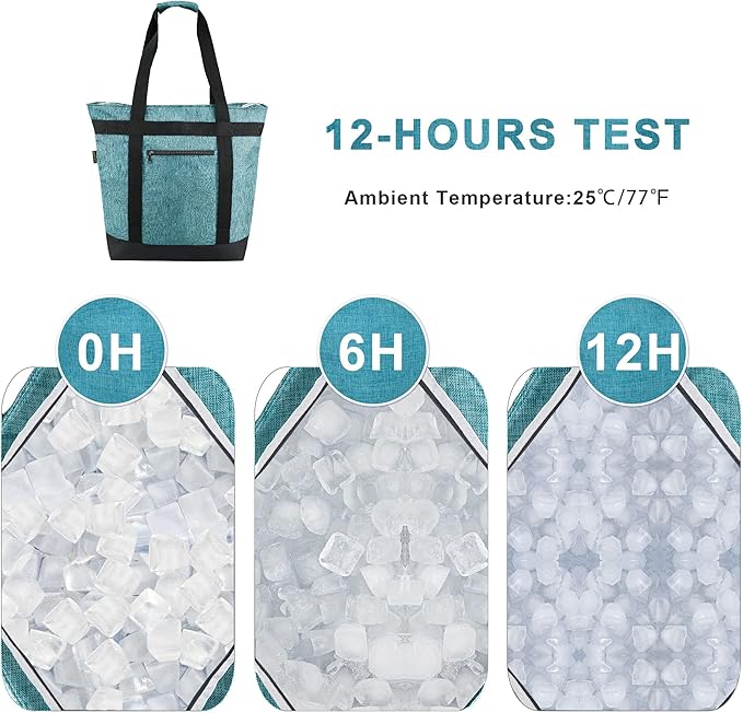BeeGreen Insulated Cooler Bag Leakproof Freezer Shopping Tote for Groceries Thermal Food Delivery Bag