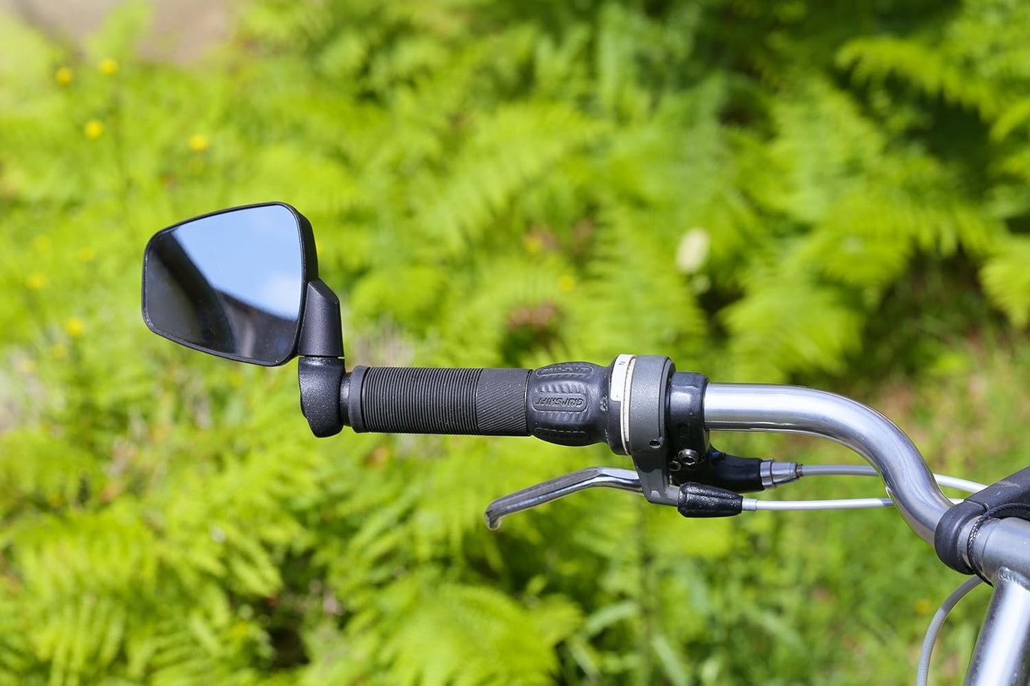 Zefal Dooback 2 Left Bike Mirror – 56 cm2 Chrome ABS Convex Mirror, Foldable, 3D Adjustable, 8-Notch Positioning – For Straight & Curved Bar Ends, eBike Compatible – 76g