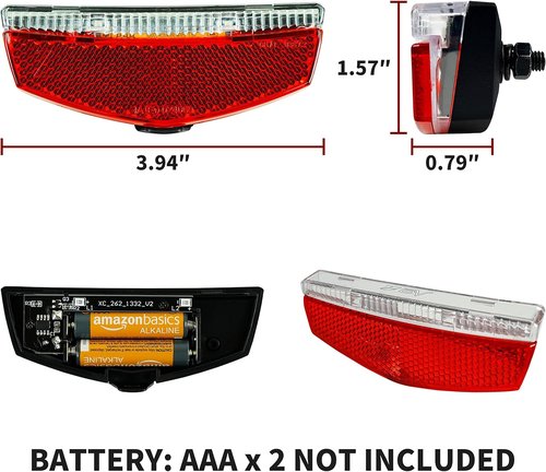 BV Bike Lights for Night Riding LED Bike Tail Light - Bicycle Light Battery-Powered/Rechargeable - Rear Bike Light Weather Resistant - Visible Up to 1500ft Bicycle Tail Light LED Bike Light