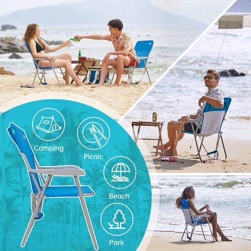 #WEJOY 2 Pack Folding Beach Chairs