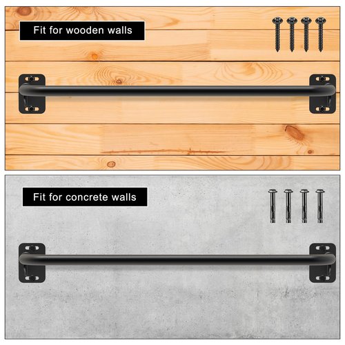 BeneLabel Pull Up Bar Wall Mount 500 LBS Capacity Doorway Chin Up Bar Steel Joist Mount Pullup Bar Multifunctional Heavy Duty Chinup Bar with Carabiner for Doorway Indoor Home Gym Garage