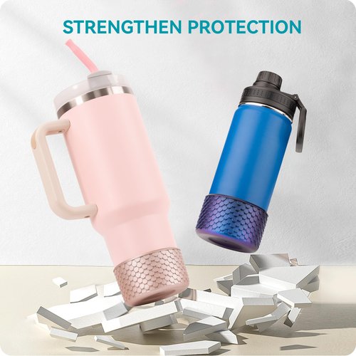 Soledea Silicone Boot for Stanley 20-40 oz & Hydro Flask Water Bottle 12-24 oz, Anti Slip Bottom Cover Sleeve for Tumblers Bottom of 2.83-2.95in