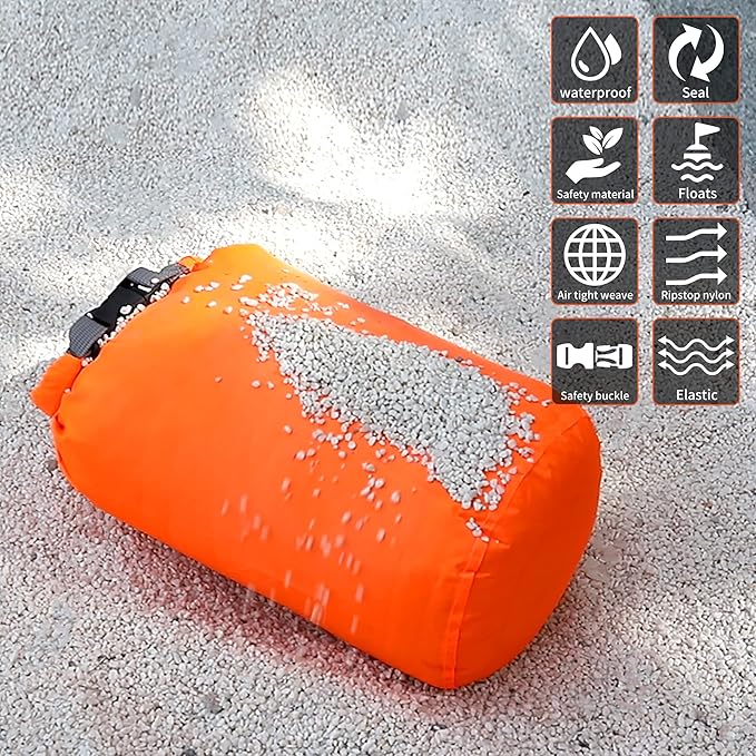 Desoto Waterproof Dry Bag 2 packs, 2L/5L/10L/20L/40L/70L Dry Sack Lightweight Portable, Dry Storage Bag to Keep Gear Dry Clean for Kayaking, Gym, Hiking, Swimming, Camping (Purple, 70L)