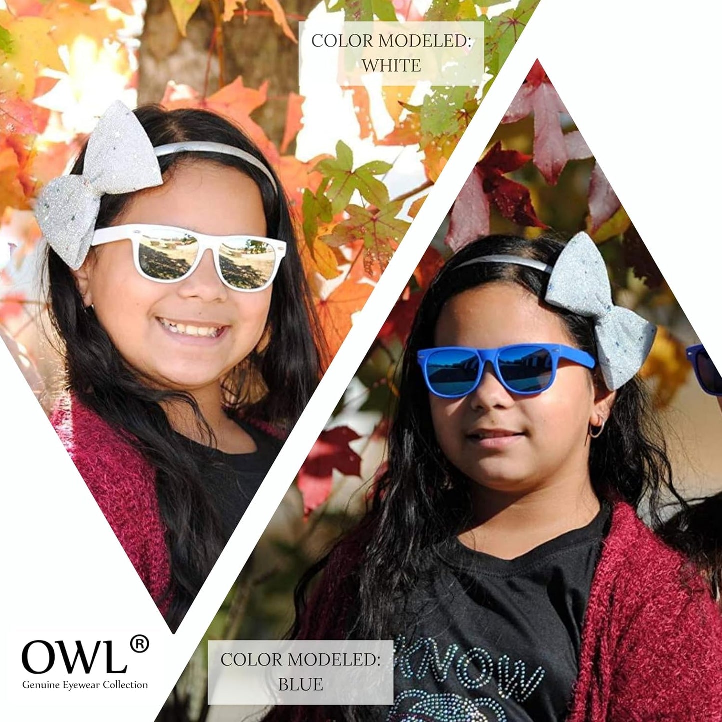 OWL Kids Sunglasses, UV Protected Kids Polarized Sunglasses, Anti-Glare Reflective Mirror Lens Toddler Sunglasses for Kids