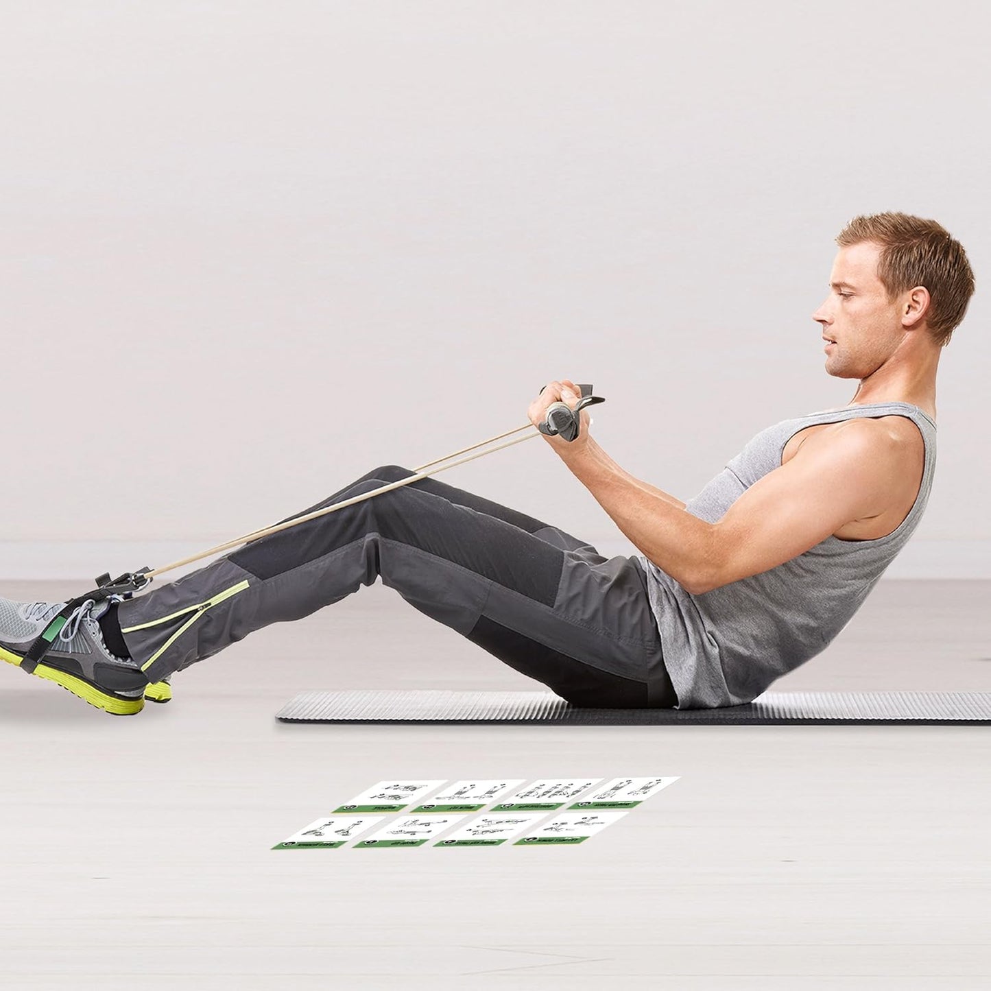 NewMe Fitness Yoga Pose Workout Cards, Instructional Fitness Deck for Women & Men, Beginner Fitness Guide to Training Exercises at Home or Gym