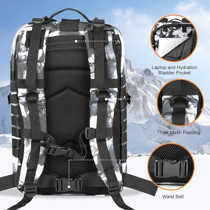 MOLLE Assault Pack, Tactical Backpack Military Army Camping Rucksack, 3-Day Pack