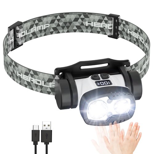 Bundle: 1 Pack LED Camping Lantern (1000LM, 4 Modes) & 1 Pack Rechargeable LED Headlamp (1500LM, 9 Modes) - Super Bright, Waterproof, Portable Emergency Lights for Hurricane, Hiking, Survival