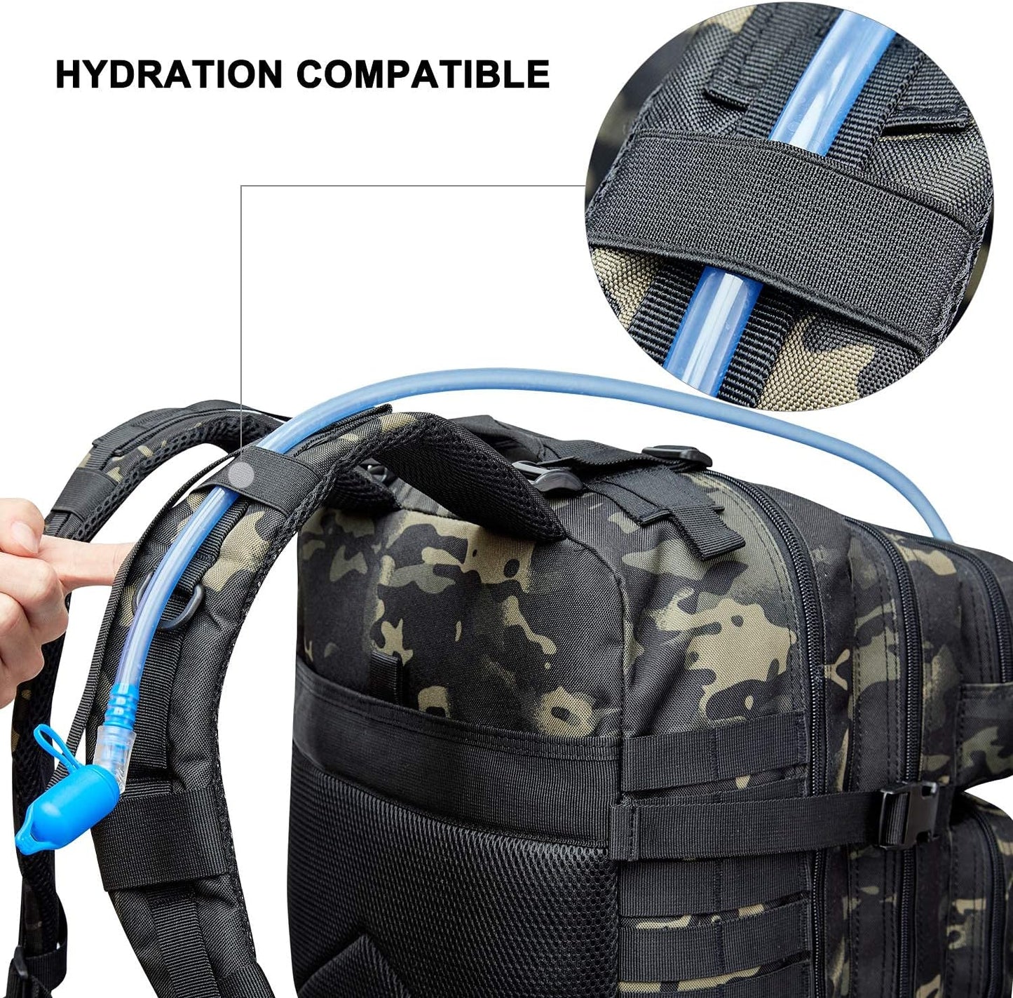 Prospo Military Tactical Backpack Large Fishing Tackle Backpack 3 Day Assault Survival Pack Molle Bag for Men