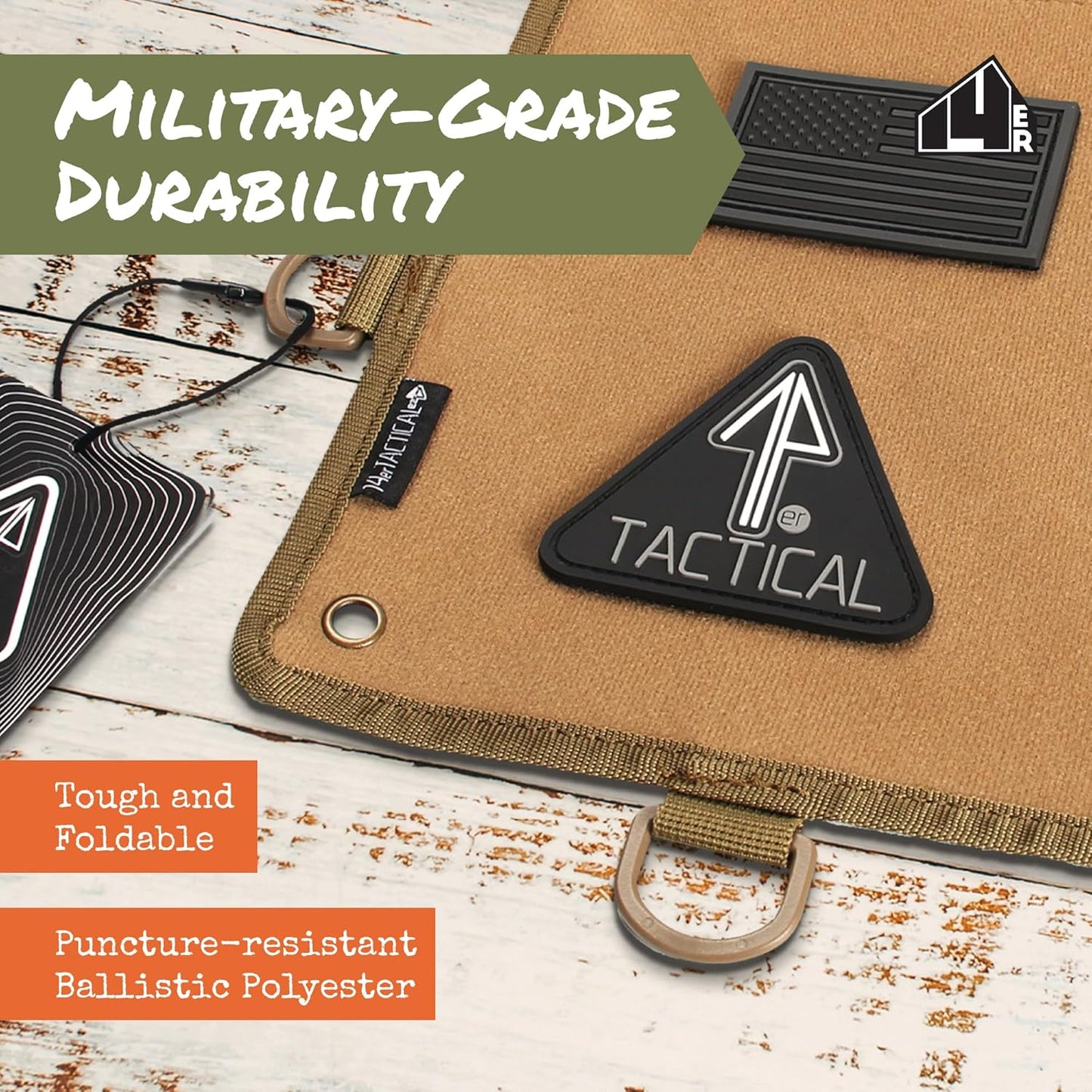 Patch Display Board | Patch Panel Board for Patches, Collection Patch Holder | Patch Wall Display Hook and Loop Panel | Morale Patch Board, Military Patch Display (Black)