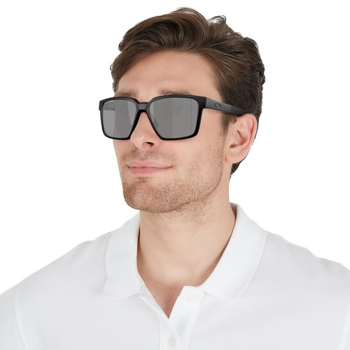 Oakley OO9430 Actuator Square Rectangular Sunglasses, Matte Black/Prizm Black, 57 mm