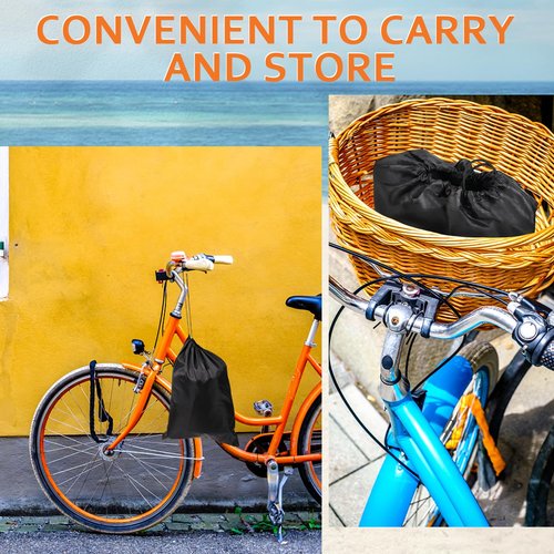 Bike Cover for 2 or 3 Bikes Outdoor Waterproof, 300D Oxford Heavy Duty Bicycle Cover Rain Dust UV Wind Proof Bike Tarp with Reflective Strips Storage Bag for Mountain Road Electric Bike