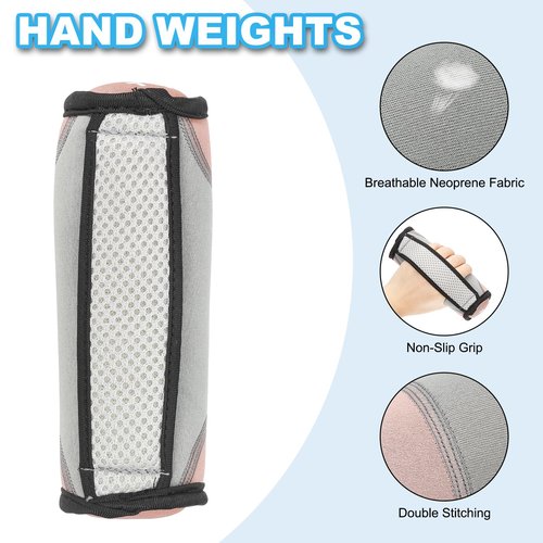 PATIKIL Hand Weights for Women Men 4 Lbs Total (2 Lb Each) Soft Dumbbells with Straps Walking Weight Set for Running Workout Jogging Aerobics Jogging, Orange