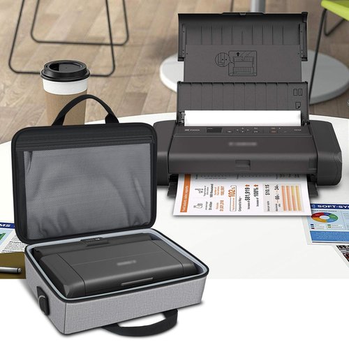Steadtep Wireless Mobile Printer Case Compatible with Canon PIXMA TR150/ iP110 Printers, Potable Travel Storage Bag Fit for Printer Charger, Ink Cartridges, Batteries and Accessories (Box Only) -Grey