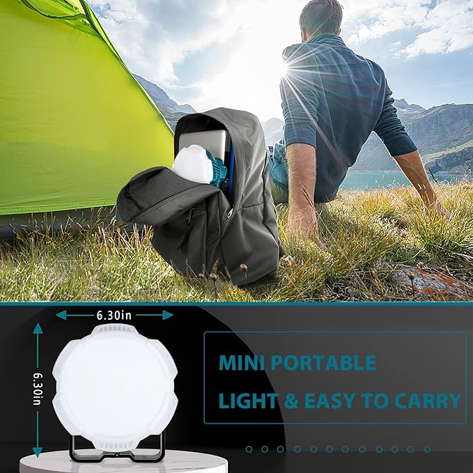 LED Camping Lantern for Makita 18v Li-ion Battery, 24W 2400LM LED Work Light Portable Tent Light Flashlight for Camping, Car Repairing, Hiking, Fishing, Hurricane, Emergency