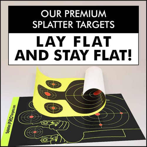 12x18 Splatter Targets. Shots Burst with a Bright Splatter Upon Impact. Instantly See Your Shots.