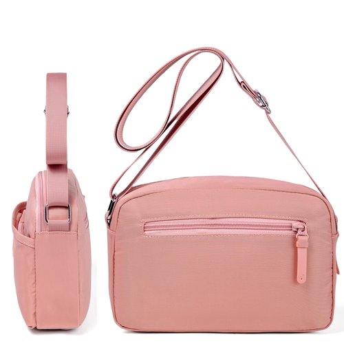 Small Sling Backpack Crossbody Sling Bag for Women, Chest Daypack Fanny Pack Cross Body Bag for Outdoors Hiking Traveling - Pink