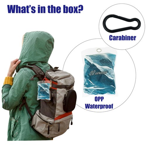 SANDIAN, All Backpack Rain Cover, Stretch Fits Most 25-80L Capacity, Strong TPU Coated, All Weather Resistant, Anti-Slip, Lightweight, Universal Fit with Plastic Stopper (Conqueror)