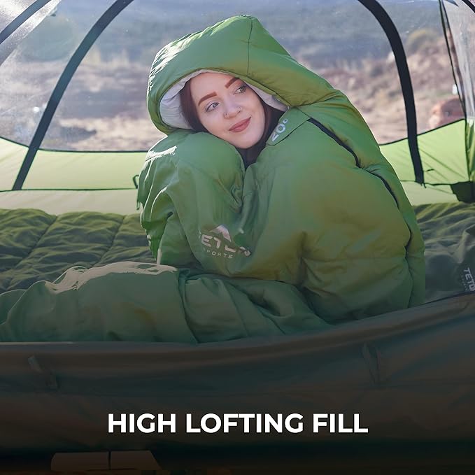 TETON Sports LEEF Ultralight Mummy Sleeping Bag Perfect for Backpacking, Hiking, and Camping; 3-4 Season Mummy Bag; Free Stuff Sack Included