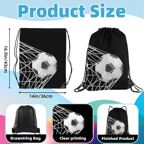 HJKLONE Soccer Drawstring Backpack - Party Favors Team Gifts Bag 1Pcs (Color2)
