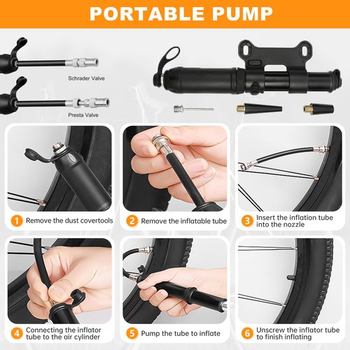 Bicycle Seat Bag Water Proof with Bike Tool Kits, Bike Pack Under Seat with Bike Tire Pump Bicycle Repair Bag Portable Wrenches Glueless Tire Patchs 15 in 1