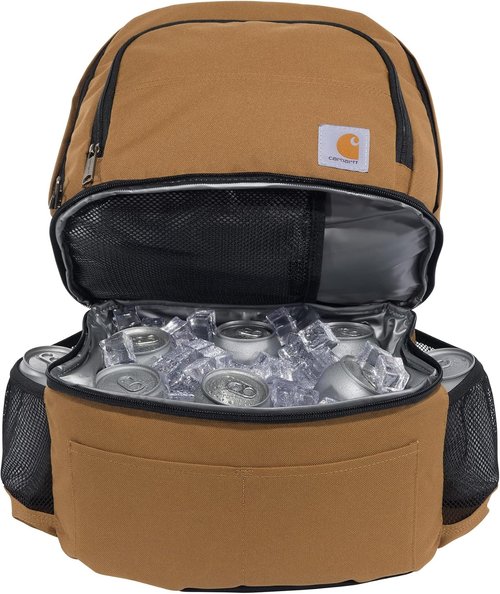 Mens Insulated 24 Can Two Compartment Cooler Backpack Backpack With FullyInsulated Cooler Base
