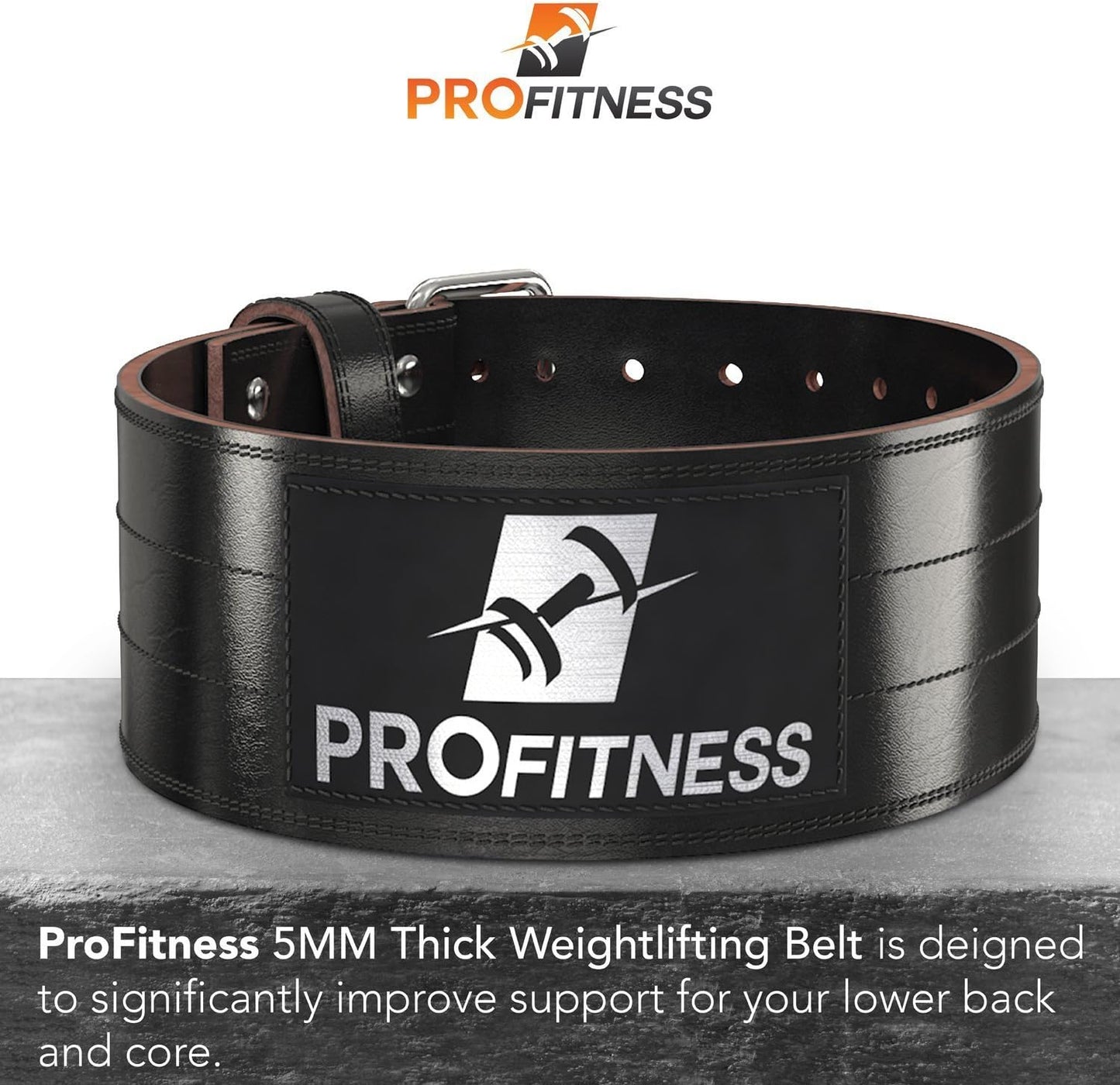 Weight Lifting Belt (4 Inch Wide) – Genuine Leather Workout Belt for Men & Women - Great for Weightlifting on Squats, Deadlift, Cross Training and Gym Workouts - Back Support and Injury Prevention