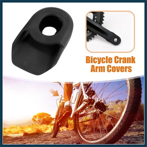 TUCKBOLD 2pcs Soft Plastic Bicycle Cycling Crank Boot Protectors Mountain Bike Gel Sleeve Crank Arm Cover Protection Black Automotive Parts