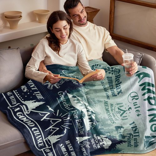 BXZWLK Camping Camper Gifts, Camping Lovers Gift Ideas for Men Women, Best Gifts for Rv Owners, Campsite Outdoors RV Travel Hiking Bed Sofa Couch 60"x50"