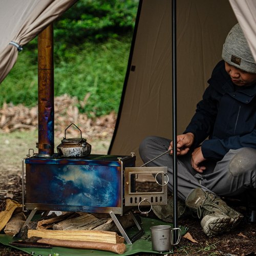 OneTigris Rock Fortress Hot Tent and Whale Song Tent Stove Combo