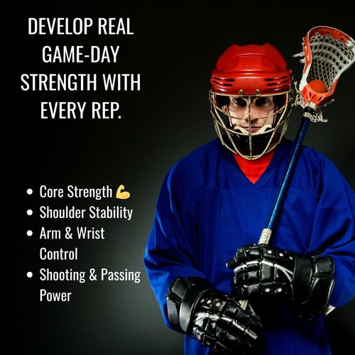 B-Lax Blast Lacrosse Resistance Band – Solo Training Aid for Shot Power, Core Strength & Accuracy – Lacrosse Training Equipment & Accessories for Boys, Girls, Youth & Adults