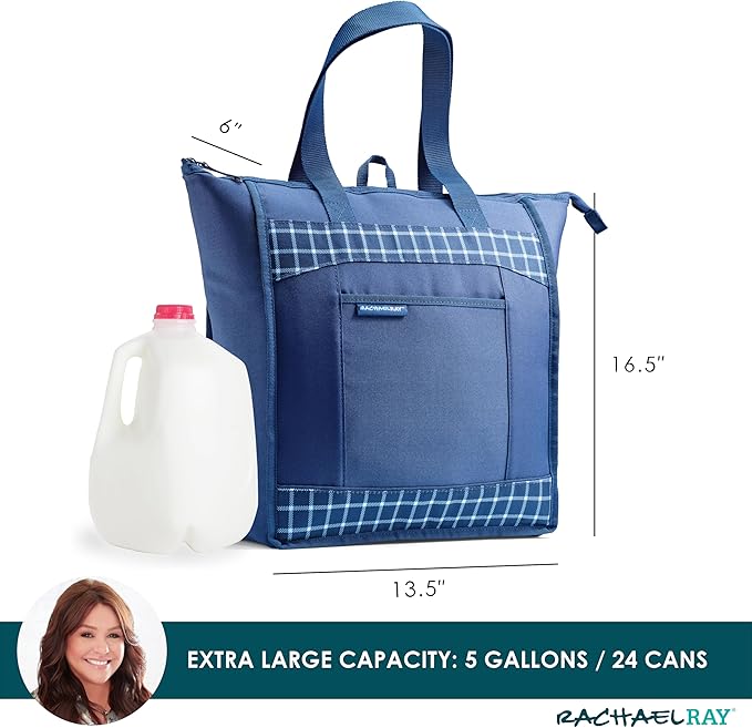 Rachael Ray Chillout Soft Sided Cooler Bag - Insulated, Leak Proof, Portable for Travel