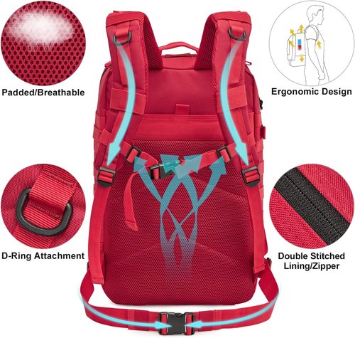 G4Free 45L Military Tactical Backpack 3 Day Assault Survival Molle Pack Bug Out Bag Travel Fishing Backpack Rucksack