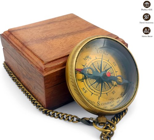 KHUMYAYAD - Antique Brass Compass Navigation Tools, Baptism Gifts for Boys, Confirmation Gifts, First Holy Communion Gifts for Boys, First Reconciliation Gifts, Religious Gifts for Men