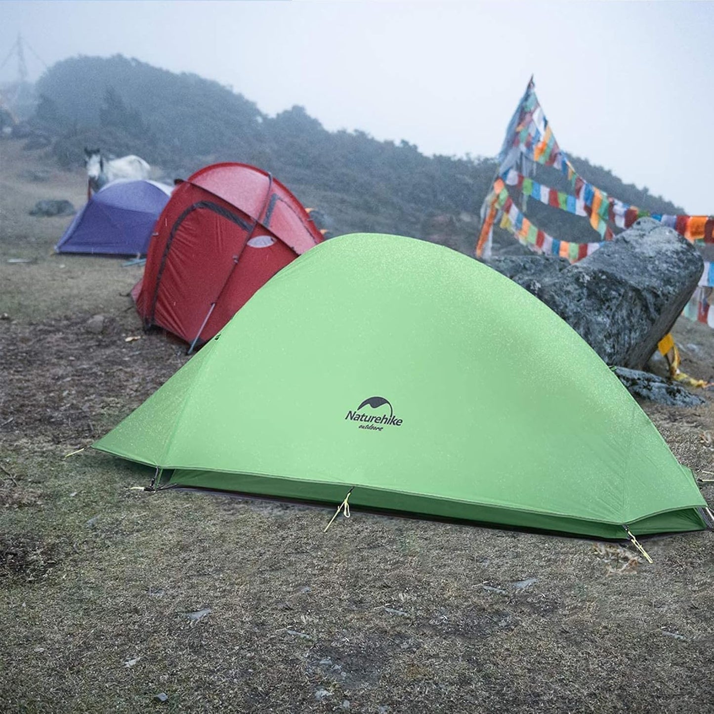 Naturehike Cloud-Up 1 Person Tent, Lightweight Backpacking Tents for One Man, Waterproof Ultralight One Person Tent for Camping Hiking Backpacking
