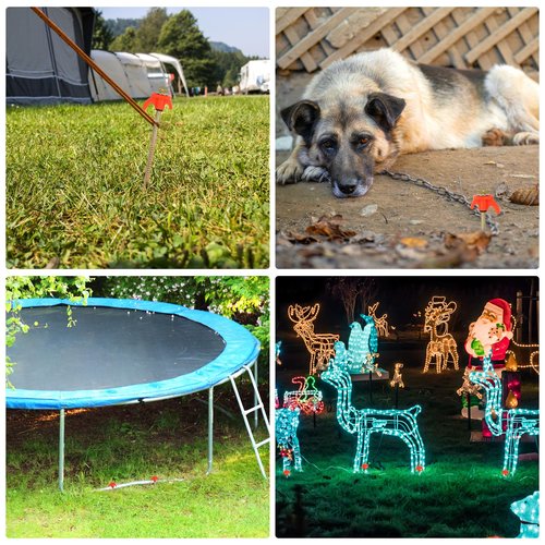 Tent Stakes Heavy Duty, 10 psc, 8 Inch Screw in Camping Stakes, Anti-Rust Canopy Stakes, Sturdy Ground Stakes with Tools, Metal Tarp Stakes Puller Inclueded