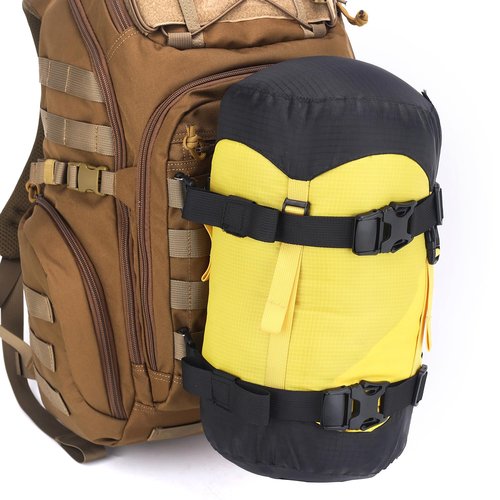 MOLLE Tactical Straps for Tripod, Gear & Backpack | Adjustable Tie Down Straps (7.5-22 Inch)- 2 Pack, Black