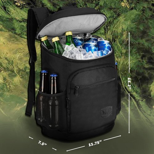 Mossy Oak MLF Fishing Cooler Backpack - Major League Insulated Leak Proof Beverage Coolers Bag